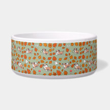 Tigela para cachorro Boxer Halloween Floral Presen