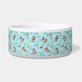 Tigela para Cão Pastor Alemão Floral Primavera Ama