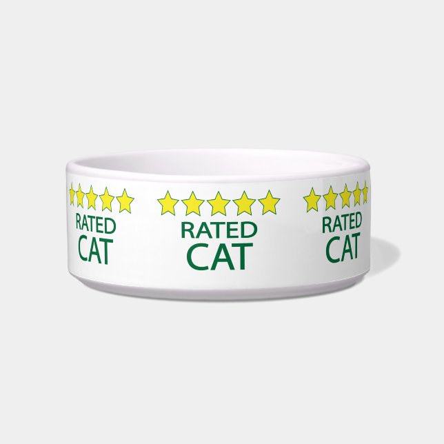 Tigela para gato cinco estrelas (Frente)