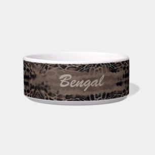 Tigela para Gato com Estampa de Bengala