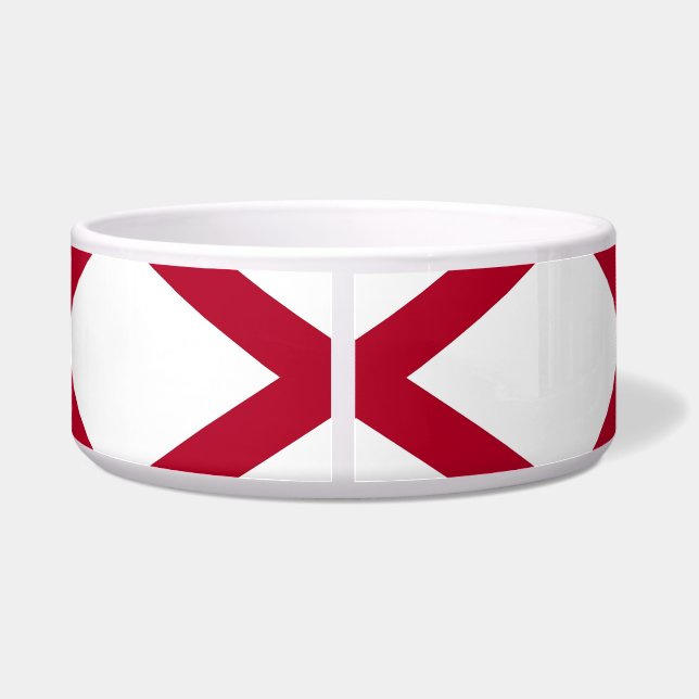 Tigela para Pet com a Bandeira do Alabama (Traseira)