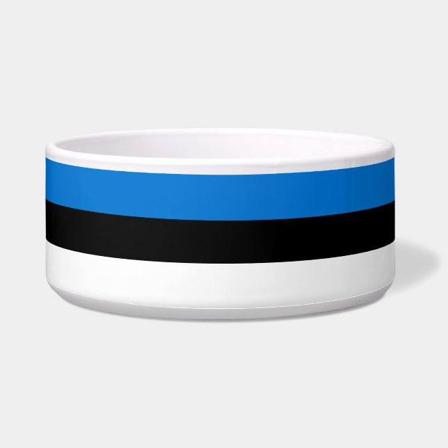 Tigela para Pet com Bandeira da Estônia (Frente)