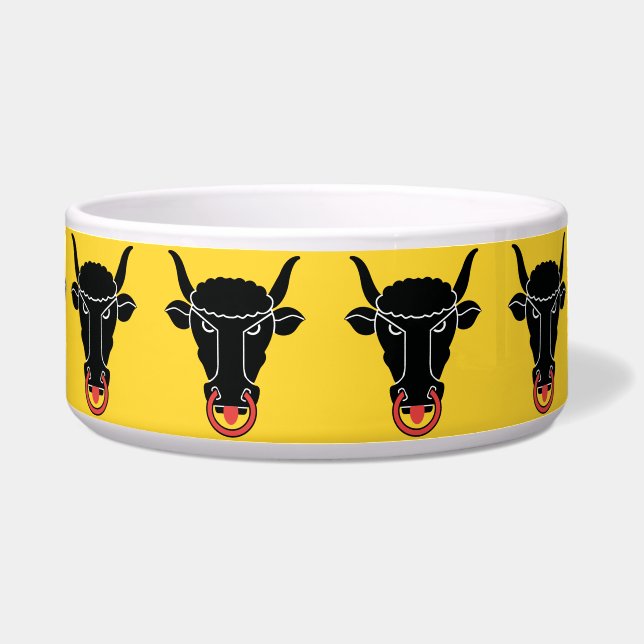 Tigela para Pet com Bandeira do Cantão de Uri (Frente)