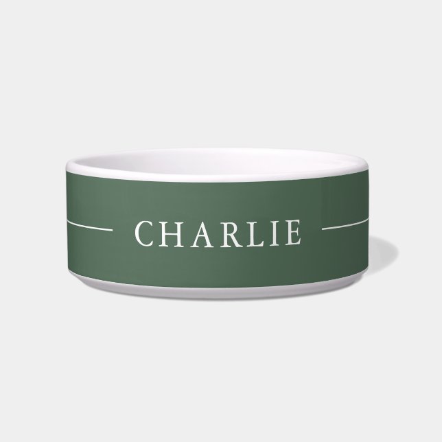 Tigela para Pet com Nome Personalizado Minimalista (Frente)
