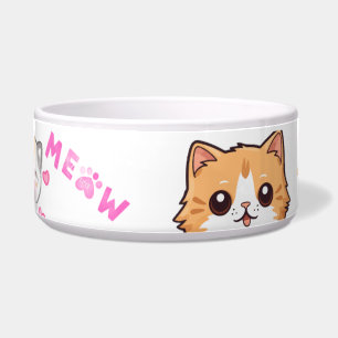Tigela para Pet de Gato de Desenho Fofo – Design d