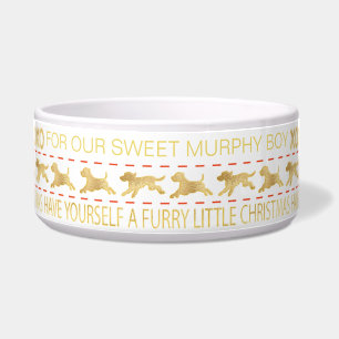 Tigela para PET de Natal "SWEATER DOURADO/HORRÍVEL