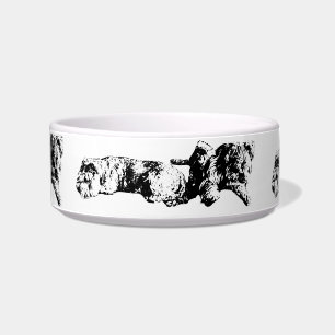 Tigela para Pet Duo Schnauzer – Estilo em Tons de