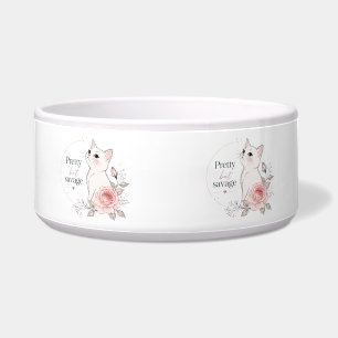 Tigela para Pet Fofa porém Selvagem Kawaii Floral 
