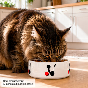 Tigela para Pet Gato Preto