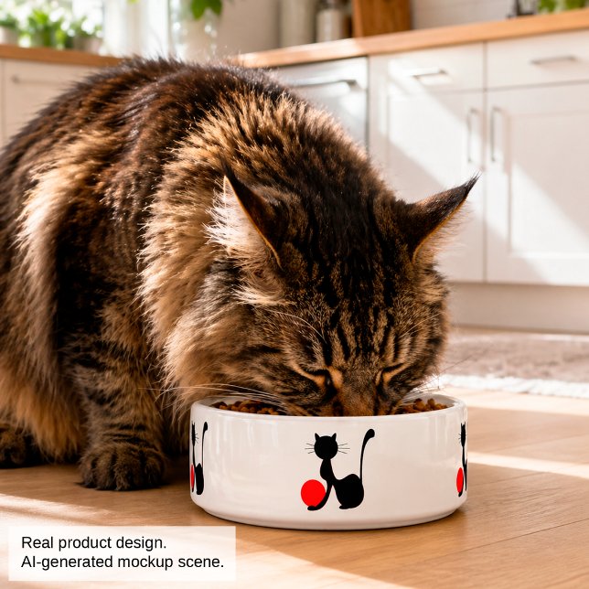 Tigela para Pet Gato Preto Prato de Alimentação Fo (Criador carregado)