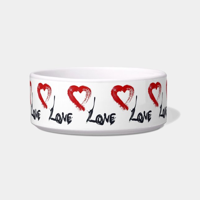 Tigela para Pet Love Hearts (Frente)