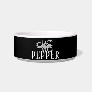 Tigela para Pet Preto e Branco de Astrologia