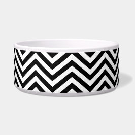 Tigela para Pet ZigZag Preto e Branco 1