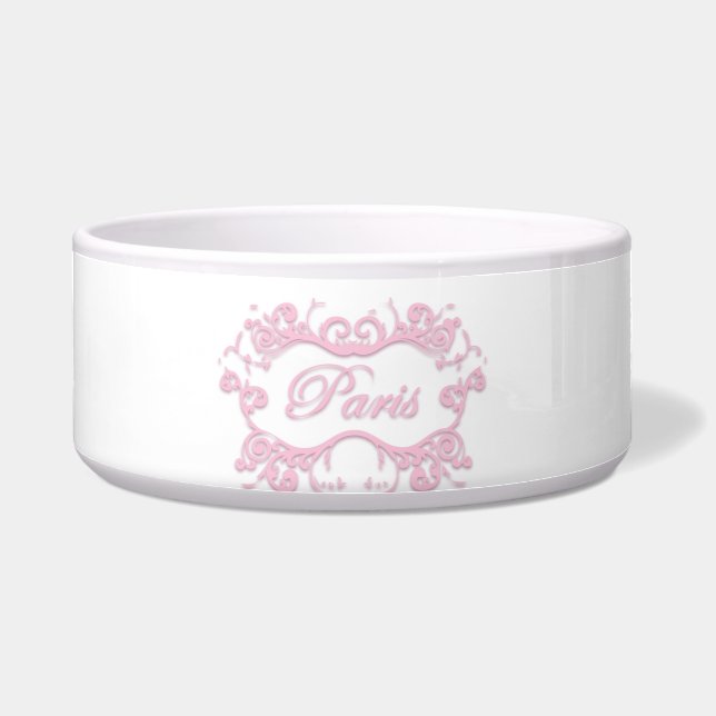 Tigela Paris com Scrolls rosa (Frente)