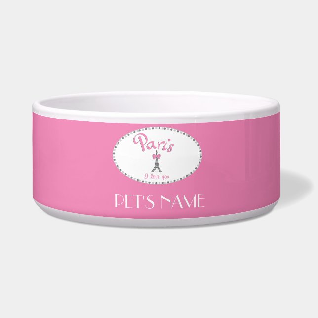 Tigela "Paris I Love You"- Personalizável (Frente)