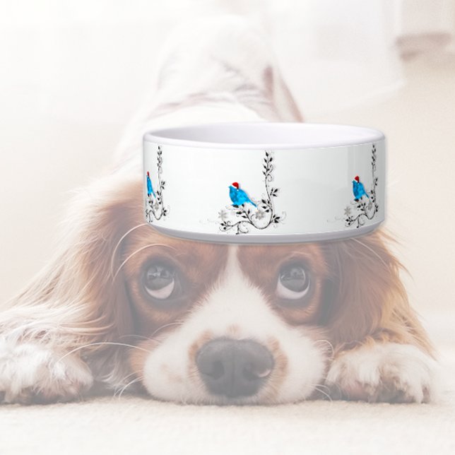 Tigela Pássaro azul no Natal (Criador carregado)