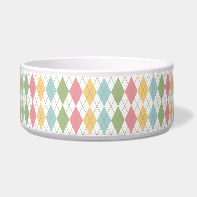 Tigela Pastel Argyle Pattern (Frente)