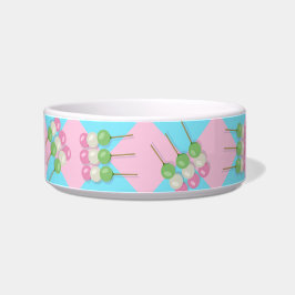 Tigela Pastel Pink Blue Checked Dango Pet Bowl