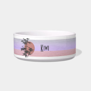 Tigela Pastel Tropical Monogramas Pet Bowl