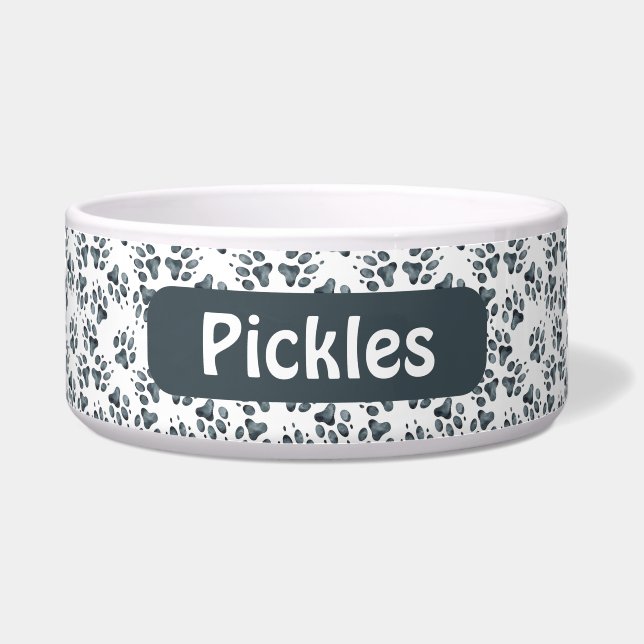 Tigela Patas de cachorro personalizadas (Frente)