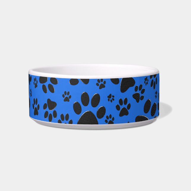 Tigela Patas de Cachorro Preto e Branco com Bolinhas em a (Frente)
