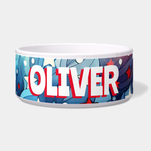 Tigela Patriótico Vermelho, Branco e Azul Personalizado
