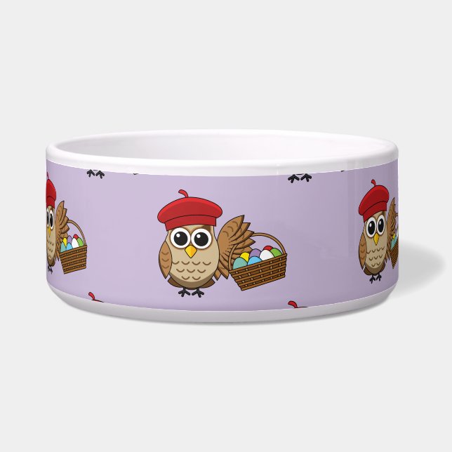 Tigela Patterno da Caça ao Ovo da Coruja Funny (Frente)