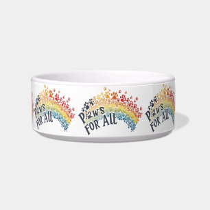 Tigela Paws for All - Rainbow Paw Print Unity (Peças para