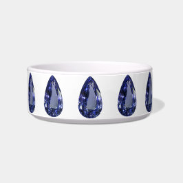 Tigela Pear shaped Sapphire Blue