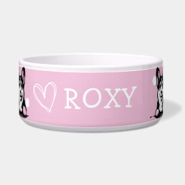 Tigela Peeking Corgi Personalizar tema rosa