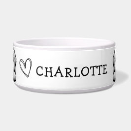 Tigela Peeking Labrador Personalizar tema Preto e Branco