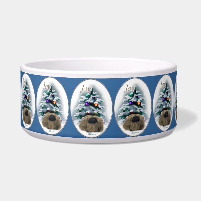 Tigela Pekingese Christmas (Frente)