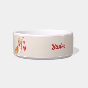 Tigela Pembroke Welsh Corgi Nome de Estimação Personalizá
