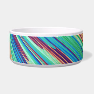 Tigela Penas Geométricas do Abstrato de Teto Laranja Azul