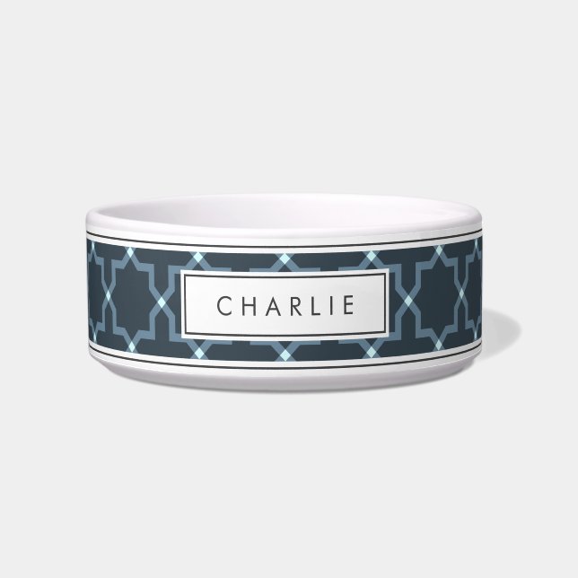 Tigela Personalizada Cinza Carvão e Branco com Est (Frente)