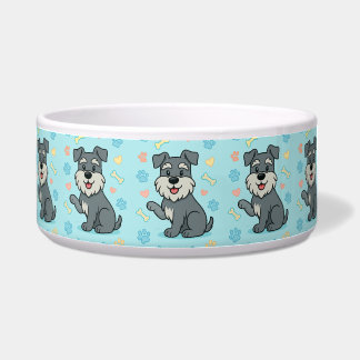 Tigela Personalizada de Cartoon Fofo do Schnauzer