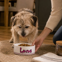 TIGELA PERSONALIZADA DE CERÂMICA PARA ANIMAIS "LUN