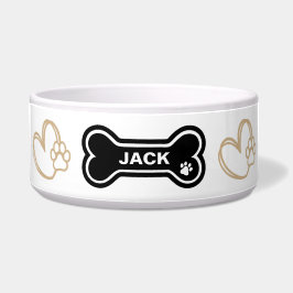Tigela personalizada para cães com impressão de pa