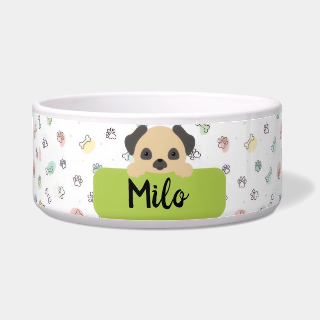 Tigela personalizada para pet de desenho animado c (Frente)