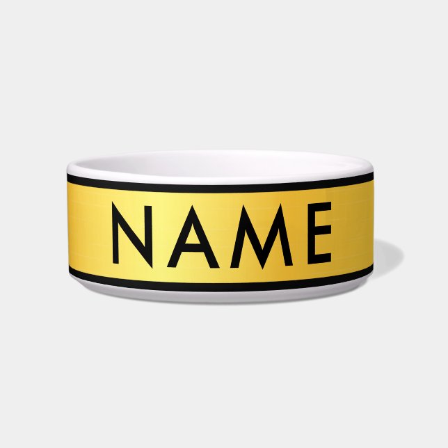 Tigela Personalizada para Pet Médio com Nome Custo (Frente)