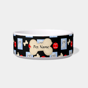 Tigela Personalizada Preta para Pet Malshi