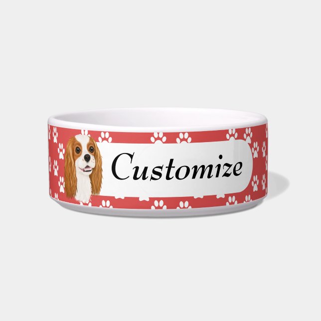 Tigela Personalizado Blenheim Cavalier King Charles Spani (Frente)