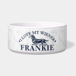 Tigela Personalizado Eu Amo Meu Dachshund