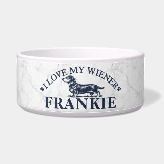 Tigela Personalizado Eu Amo Meu Dachshund
