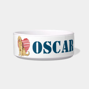 Tigela Personalizado para o Lover do Retriever de Ouros P