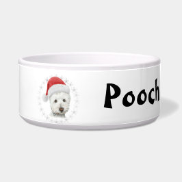 Tigela Personalize a bacia da arte do cão de Westie do