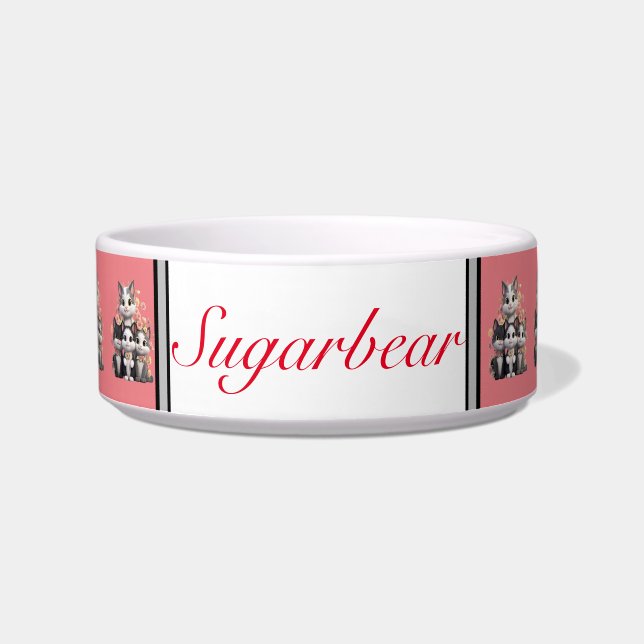 Tigela Personalize Gato Moderno  (Frente)