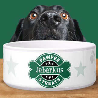 Tigela Personalized Green Pawfee & Treats Coffee Shop