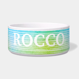 Tigela Personalized refreshing blue green Pet Bowl