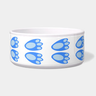 Tigela Pés de Coelho Azul Bonito Bebê Menino Padrão de Pá